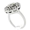 Image 1 : Vintage 14K Gold 1.75 ctw GIA Fiery Round Brilliant Diamond Cluster Platter Ring