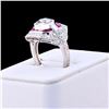Image 3 : 1.30 ctw Diamond and 0.65 ctw Ruby Platinum Ring (2.07 ctw Diamonds)