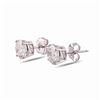 Image 2 : 2.22 ctw G to H COLOR I1 CLARITY Diamond 14K White Gold Stud Earrings
