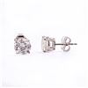 Image 3 : 2.22 ctw G to H COLOR I1 CLARITY Diamond 14K White Gold Stud Earrings
