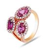 3.47 ctw Purple Sapphire and 0.44 ctw Diamond 18K Rose Gold Ring