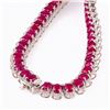 Image 2 : 53.07 ctw BURMESE Ruby and 5.19 ctw Diamond Platinum Necklace (GIA CERTIFIED)