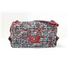 Chanel Red Leather Blue Multicolor Tweed Shoulder Bag