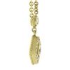 Image 5 : 18k Gold 0.60 ctw Diamond Dangle Cushion Pendant Station 16" Cable Link Necklace