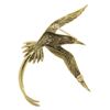 Image 4 : Vintage 14K Gold Detailed Textured Polished Flying Bird Pin Brooch Pendant
