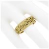 Image 3 : Schluep Handmade Solid 18k Yellow Gold 9.1mm Textured Eternity Wide Band Ring