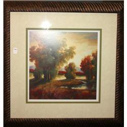 Framed Print of Lake and Trees