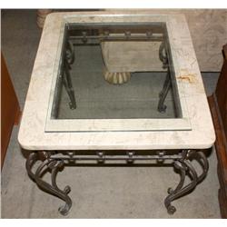 Marble Top End Table