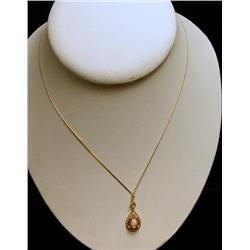 14k Gold Chain & Cameo Pendant
