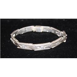 Sterling Silver Panel Bracelet 44.7 grams