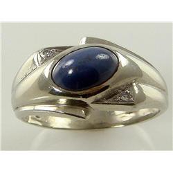 Men's Lindsey Star Sapphire & Diamond Ring