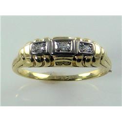 1920s Vintage 3 Stone Diamond Ring