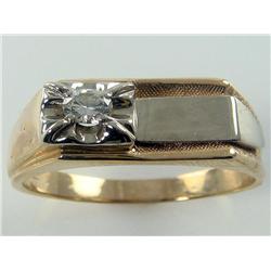 Men's Custom Made Single Diamond Ring