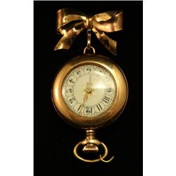 Antique 1880 Porcelain Face Pendant Watch