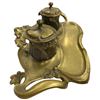 Image 3 : Vintage Brass Ink Well With Floral Details