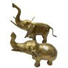 Image 2 : 2x Vintage Brass Elephants