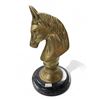 Image 1 : Vintage Heavy Brass Horse Head On Marble Base
