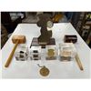 Image 1 : Vintage Variety: Wooden Gavels, Coins/Specimens In Resin, & GE Hydro Keenleeyside Project Plaque