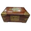Image 1 : Vintage Asian Brass Accent With Jade Center Jewellery box