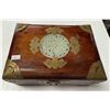 Image 2 : Vintage Asian Brass Accent With Jade Center Jewellery box