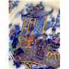 Image 2 : Antique Hand Painted Asian Flow Blue Plate