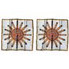 Image 1 : 2 Vintage Skemo Eleanor Paine First Nations Sun Mask Scarves