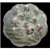 Image 1 : Antique Asian Hand Painted Porcelain Pie Crust Bowl On Pedestal