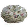 Image 2 : Antique Asian Hand Painted Porcelain Pie Crust Bowl On Pedestal