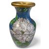 Image 1 : Vintage Cloisonne Blue Floral Vase