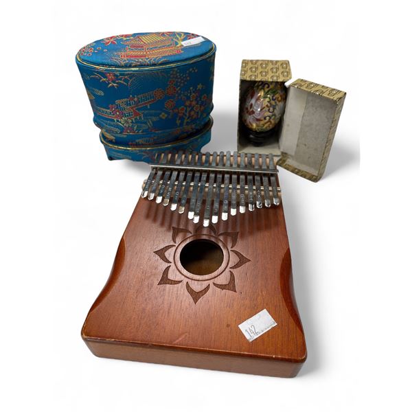 Vintage Variety: Cloisonne Egg, Finger Harp, & Chinese Music Balls