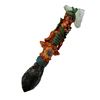 Image 2 : Vintage Handmade Aztec Onyx & Obsidian Warrior Ax / Spear