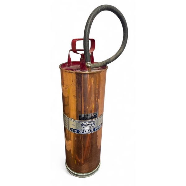Vintage General Model A-704 Copper Fire Extinguisher