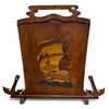 Image 1 : Vintage Hand Made Wooden Nautical Scene Fireplace Guard