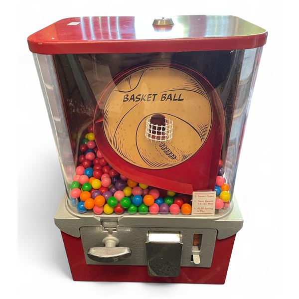 Vintage 1cent Basket-Ball Coin Op Machine
