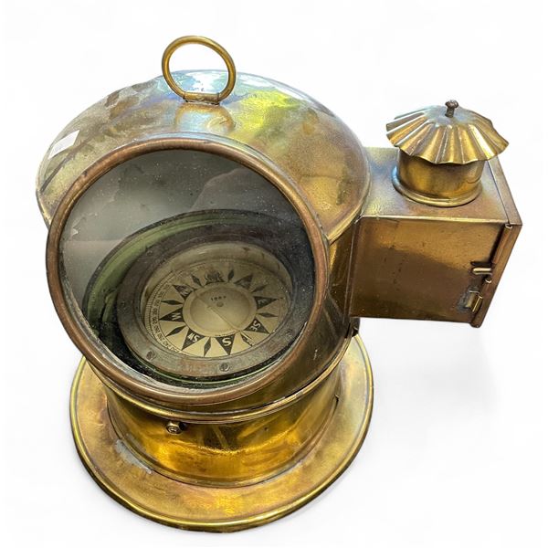 Vintage Brass Ships Compass