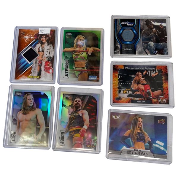 Assorted Collectible Wrestling Cards: Patches, Numbered, & More