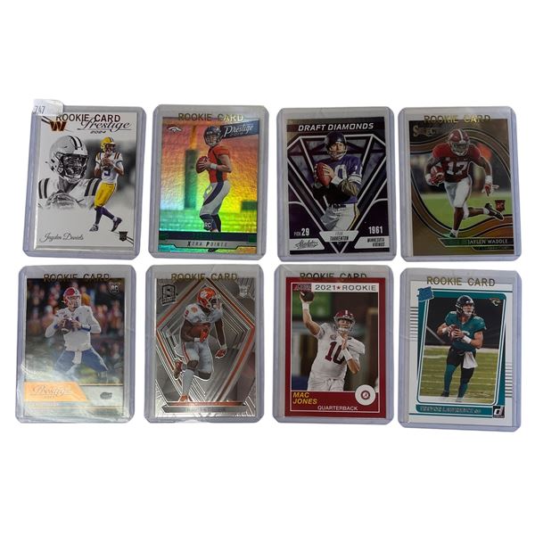 8x Foot Ball Cards (Mostly Rookie Cards): Trevor Lawrence, Jaylen Waddle, Jayden Daniels, & More