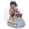 Image 1 : 1978 Premium Potter's Canadian Whiskey Alaskan Child & Dog Porcelain Bottle