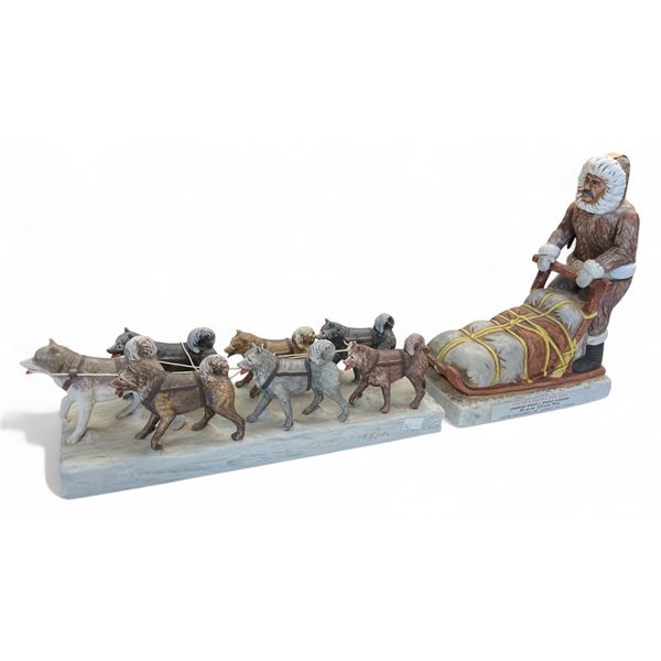 1969 Potter's Canadian Whiskey "Eskimo Dog Sled" Porcelain Bottle