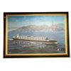 Image 1 : Framed Print Of The Panama Boat Under San Francisco Bridge