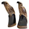Image 2 : 2x Vintage Buffalo Horn Carved Birds