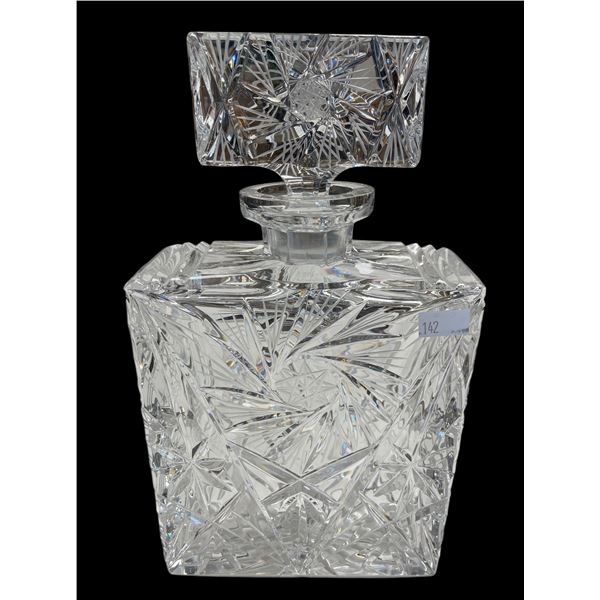 Vintage Pin Wheel Crystal Decanter