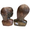 Image 2 : 2x Vintage Casper Darare Limited Edition Bronze Busts