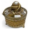 Image 1 : Vintage Glass Top Padded Container