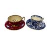 Image 1 : 2x Vintage Teacups & Saucers: Aynsley v& Royal Crown Derby