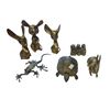 Image 1 : Assorted Vintage Brass Animals : Turtle Container, Mice, Gecko, Rabbit, & Monkeys