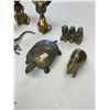 Image 2 : Assorted Vintage Brass Animals : Turtle Container, Mice, Gecko, Rabbit, & Monkeys