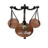 Image 1 : Vintage Lion Footed Pink Quartz Scale Of Justice
