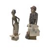 Image 1 : 2x Vintage Lladro Figurines (Missing Details That They Were Holding