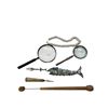 Image 1 : Vintage Variety: Abalone Fish Bottle Opener, Magnifying Glasses, Candle Snuffer, Necklace, & More
